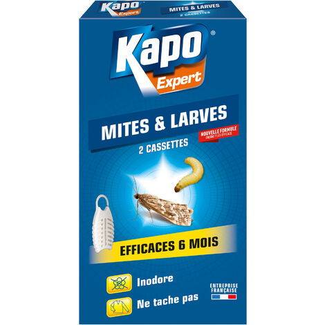 Cassettes anti-mites et larves (x2) KAPO Expert - plusieurs modèles disponibles