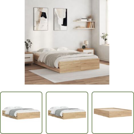 Cassetti letto -  Giroletto Cassetti Rovere Sonoma 120x190 cm Legno Multistrato