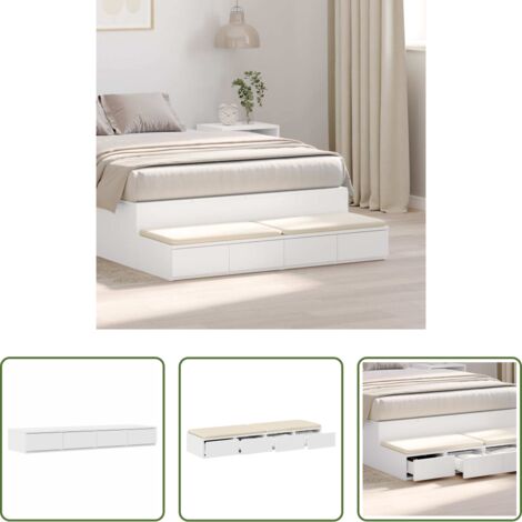 Cassetti minimali -  Cassetti per letto con cassetto Bianco 120 x 36,5 x 16,5 cm