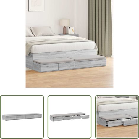 Cassetti minimali -  Cassetti per letto Grigio Sonoma 150 x 36,5 x 16,5 cm