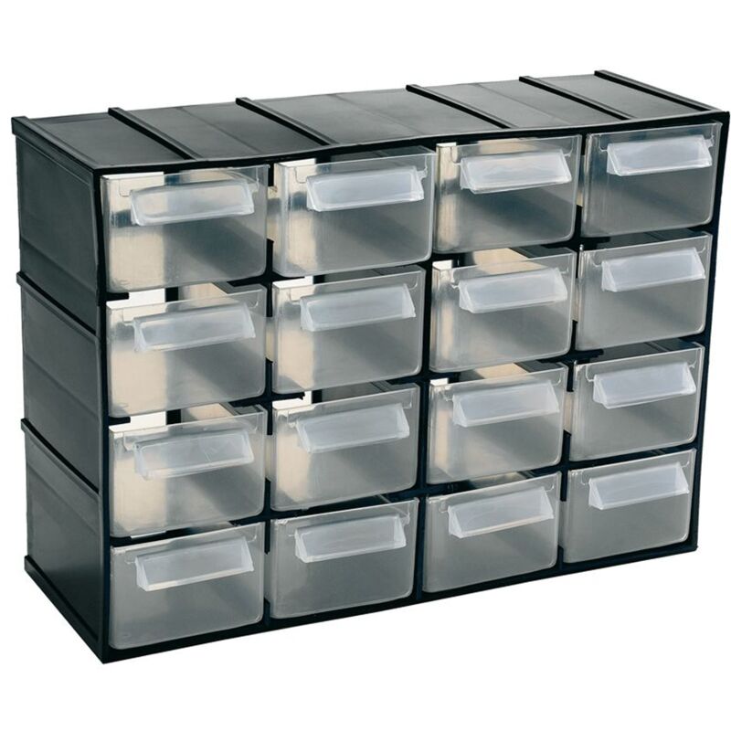 Cassettiera Plastica Componibile 16 Cassetti Trasparenti Portaminut...