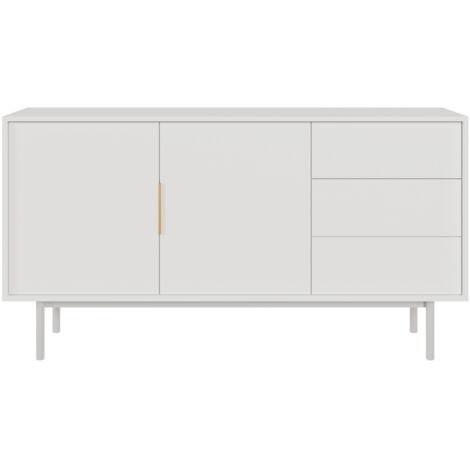Cassettiera: 3 cassetti, 2 ante, mobile: Cashmere, 81,4 x 187,1 x 39,5 cm