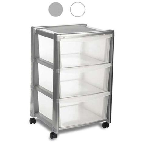 Cassettiera 3 Cassetti 40X40 h 63 Silver Stefanpl