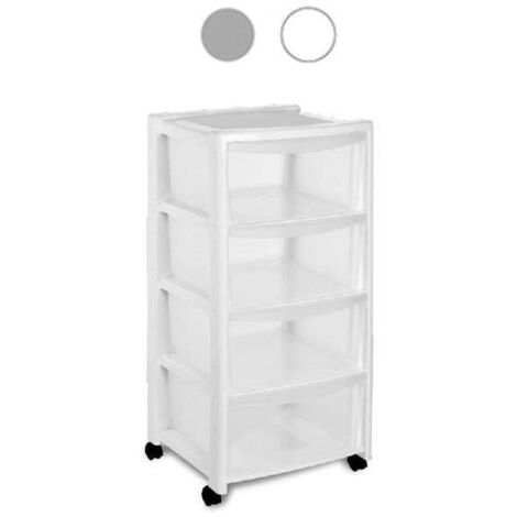 Cassettiera 4 Cassetti 40X40 h 80 Silver Stefanpl