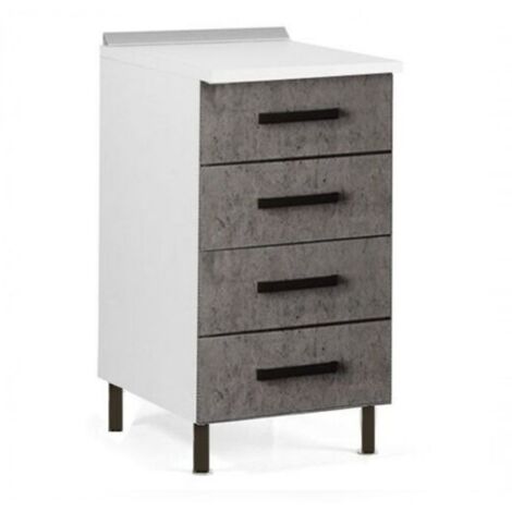 Cassettiera 4 cassetti 40x50x85H colore cemento