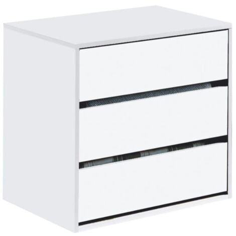 CAESAROO Cassettiera 60 cm. per armadio. Bianco lucido