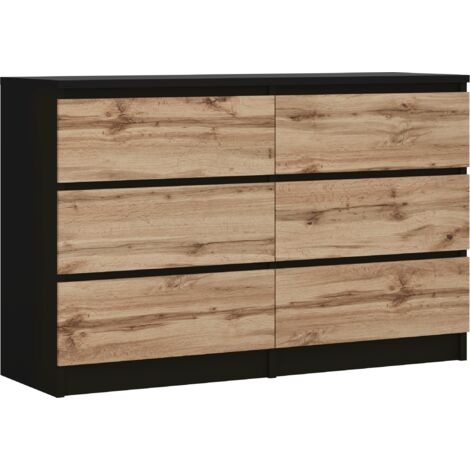 Cassettiera 8 cassetti : Antracite / Rovere Lancelot, 120 x 101 x 39 cm
