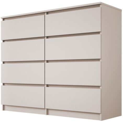 Cassettiera a 2 ante e 3 cassetti, 120 x 78 x 39 cm, colore: rosa