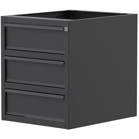 Cassettiera a 3 cassetti SOGI X3NA-02 per banco da lavoro grigio antracite