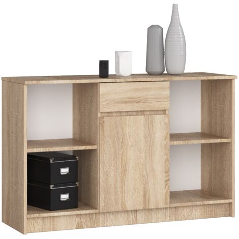 Cassettiera AKORD B17 Cassettiera Sonoma Quercia 120 cm 1 anta 1 cassetto 120x40x77 cm