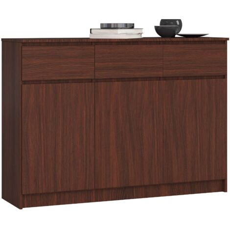 Cassettiera AKORD K140 Wengé 138 cm 3 ante 3 cassetti 138x40x99 cm