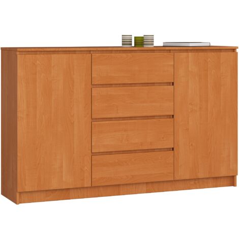 Cassettiera AKORD K160 Ontano 160 cm 2 ante 4 cassetti 160x40x99 cm