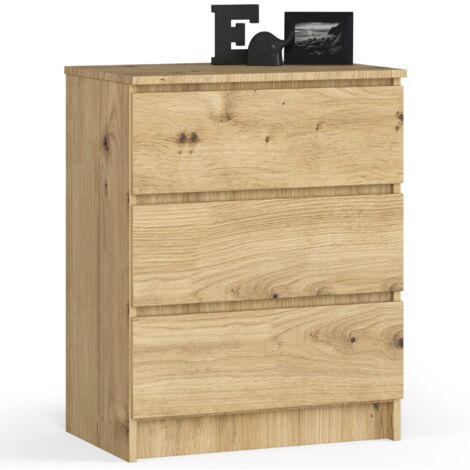 Cassettiera AKORD K60 Cassettiera Quercia Artisan 60 cm 3 cassetti 60x40x77 cm