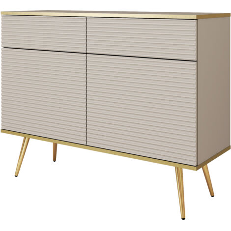 Cassettiera, Antracite, 3 cassetti, 140 x 39 x 79 cm,