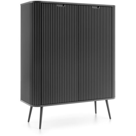 Cassettiera Cashmere, Piedi: Nero, 168 x 87 x 39 cm