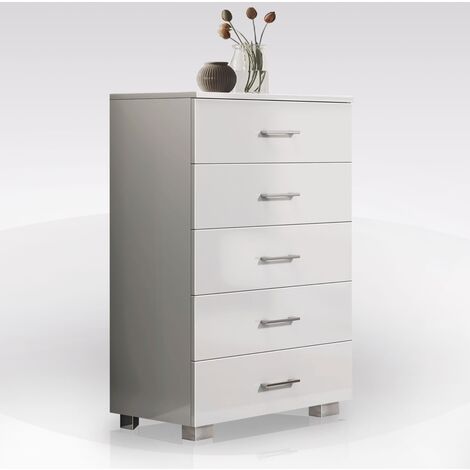 CASSETTIERA CM 60X44 H. 104 BIANCO LUCIDO