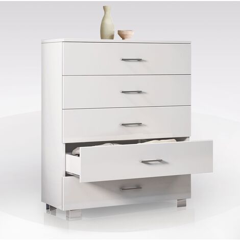 CASSETTIERA CM 80X44 H. 104 BIANCO LUCIDO