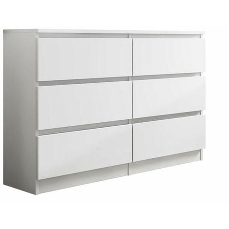 MOBILIER1 Cassettiera Comfivo 186, Bianco, Con cassetti, 77x120x30cm