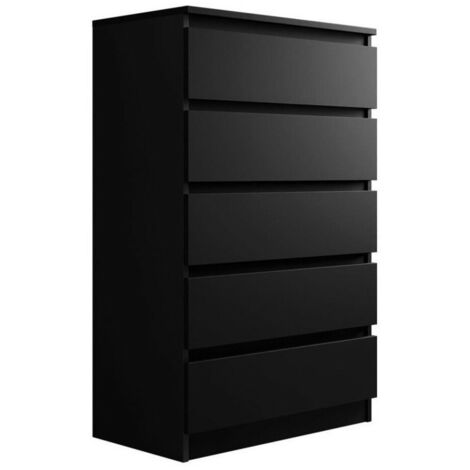 MOBILIER1 Cassettiera Comfivo 231, Nero, Con cassetti, 112x70x40cm