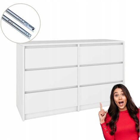 Cassettiera con 6 cassetti - Funzionalità e stile in uno  120x77x43 cm