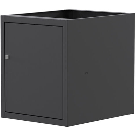 Cassettiera con anta SOGI X3NA-04 per banco da lavoro grigio antracite