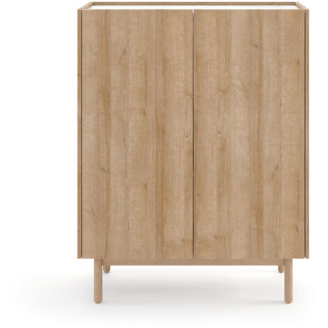 Cassettiera, corpo e frontale: Cashmere, TOP: Rovere Linea, 144 x 83 x 37 cm