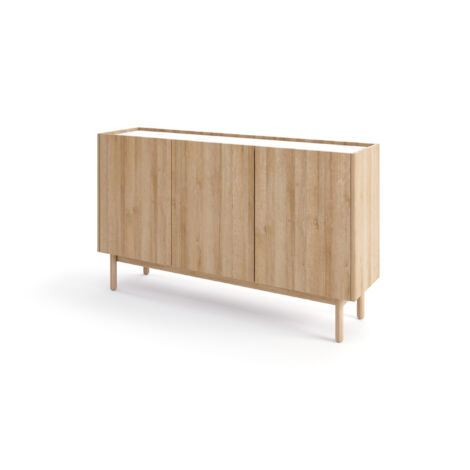 Cassettiera, corpo e frontale: Mattone, TOP: Rovere Linea, 144 x 83 x 37 cm