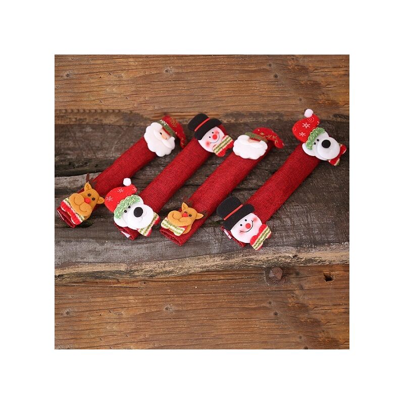 4 pz/set maniglia del frigorifero copre natale