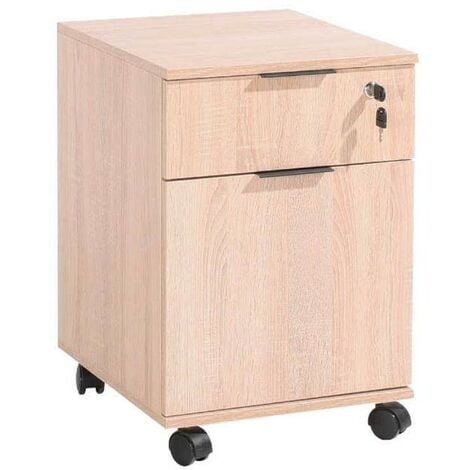 CASSETTIERA IN LEGNO Olmo 3 Cassetti con Chiave Ruote da Scrivania Ufficio  EUR 147,00 - PicClick IT