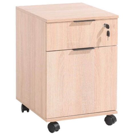 Cassettiera da ufficio con ruote rkm311 colore rovere sonoma