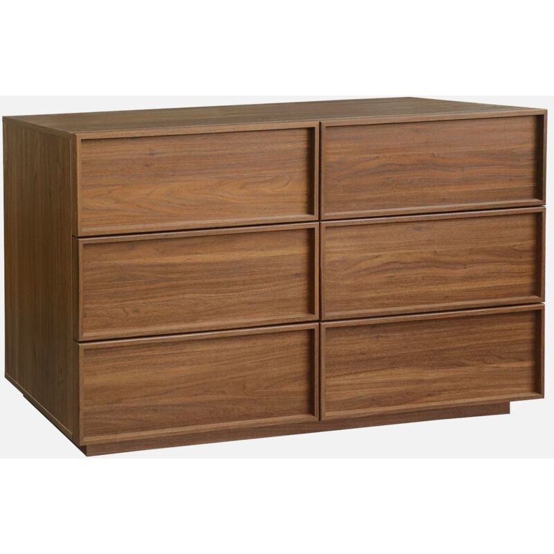 Sweeek Cassettiera Effetto Legno 6 Cassetti