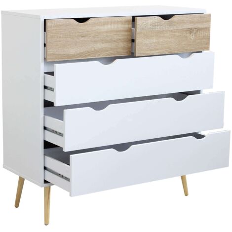 main image of "Cassettiera in legno di design stile moderno minimalista 4 cassetti, cm 99 x 39 x 101 h"