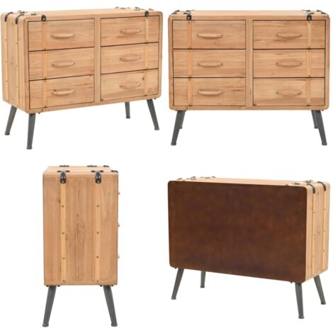 Cassettiera in Legno Massello di Abete 91x35x73 cm - Cassettiera in abete - Cassettiera vintage