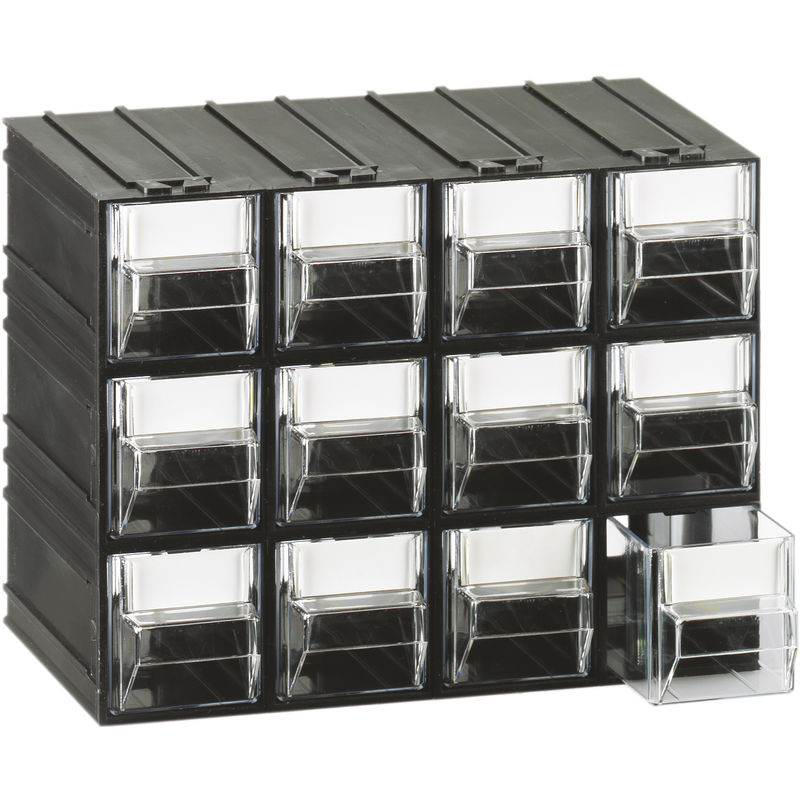 Image of Cassettiera modulare T/A1 con 12 cassetti - Trasparente Mobil Plastic trasparente