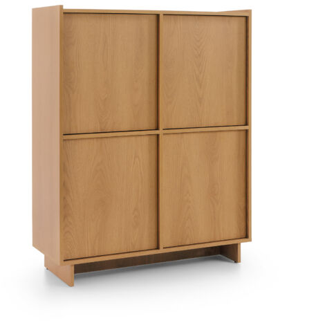 Cassettiera in rovere color caramello, 98 x 124 x 39 cm