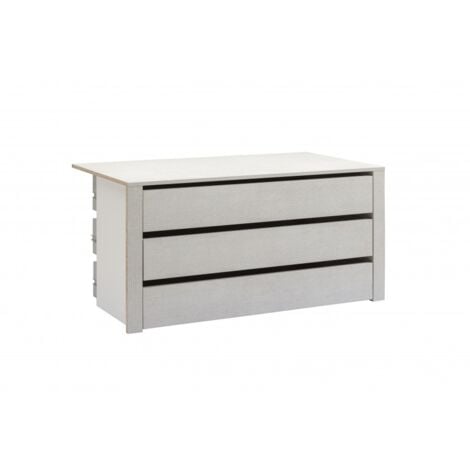 Cassettiera interna per armadi 123 cm tre cassetti color grigio ghiaccio - Tronto