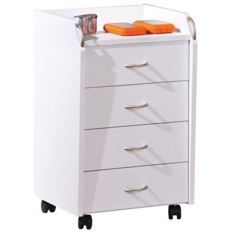 Cassettiera laminato bianco Inter Link dim. 40x36x64,5h