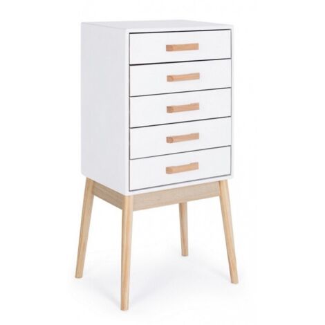 Cassettiera Legno Bianco Moderna da Interno - EXCEPTIONAL
