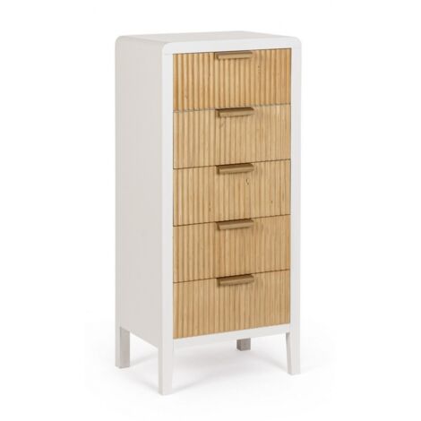 Cassettiera Legno Bianco Moderno da Interno - CHARLOTTE