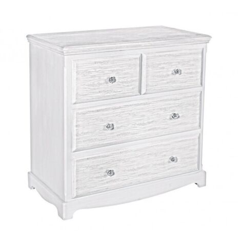 Cassettiera Legno Bianco Rustica da Interno - BLAINE