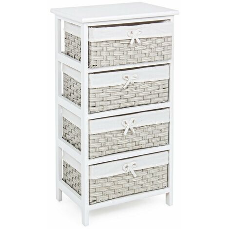 Cassettiera "Livigno" per interno, con 4 Cassetti, 44 x 33 x 77 cm -4 Cassetti - 40x29x73h cm