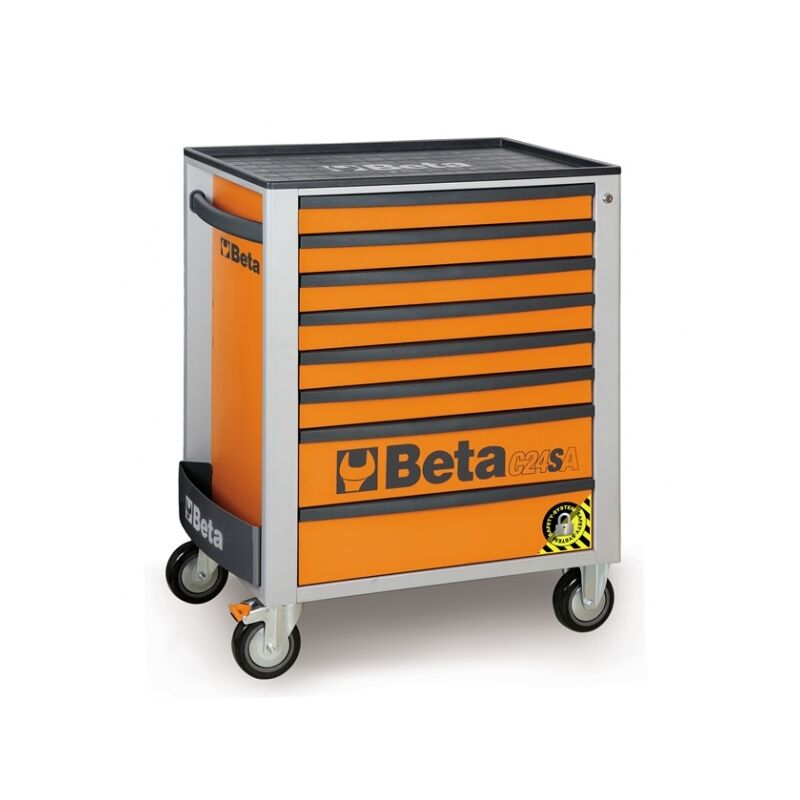 Image of Beta - Cassettiera mobile antiribaltamento 8 cassetti c24sa/8 - Orange