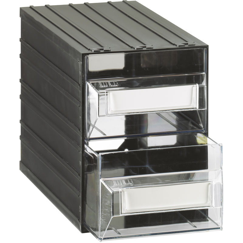 Image of Mobil Plastic - Cassettiera modulare MOBIL102 con 2 cassetti - Trasparente trasparente
