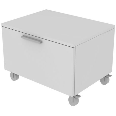Cassettiera moderna con cassetto - Ideale per cameretta o ufficio - Bianco