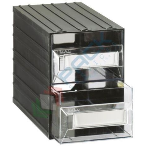 Cassettiera modulare "MOBIL102" con 2 cassetti - Trasparente - Mobil Plastic