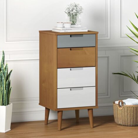 Credenza con 3 ante in legno di noce massello design moderno Nensi