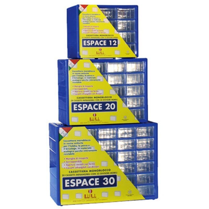 Cassettiera Monoblocco 'espace' E 20 Cm 29 X 15 X 22 20 Cassetti