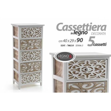 Cassettiera / scarpiera in legno e metallo ATELIER - Miliboo