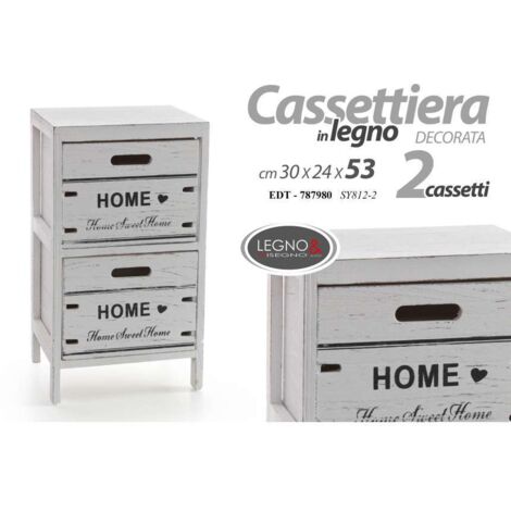 Cassettiera multiuso stretta legno bianca home cm 30 x 24x 96 h