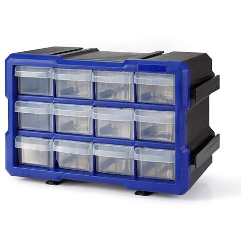 Cassettiera multiuso Workpro Trasparente 12 cassetti Impilabile